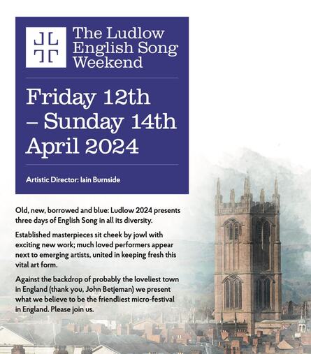 Ludlow English Song Weekend 2024 - Passes